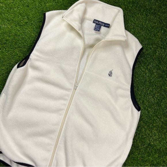 Vintage 90s‎ Nautica fleece vest Size XL - Picture 1 of 6